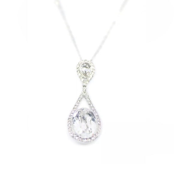 Swarovski Women's Pendant - Swinging Crystal Rhodium Plated - Picture 8 of 9